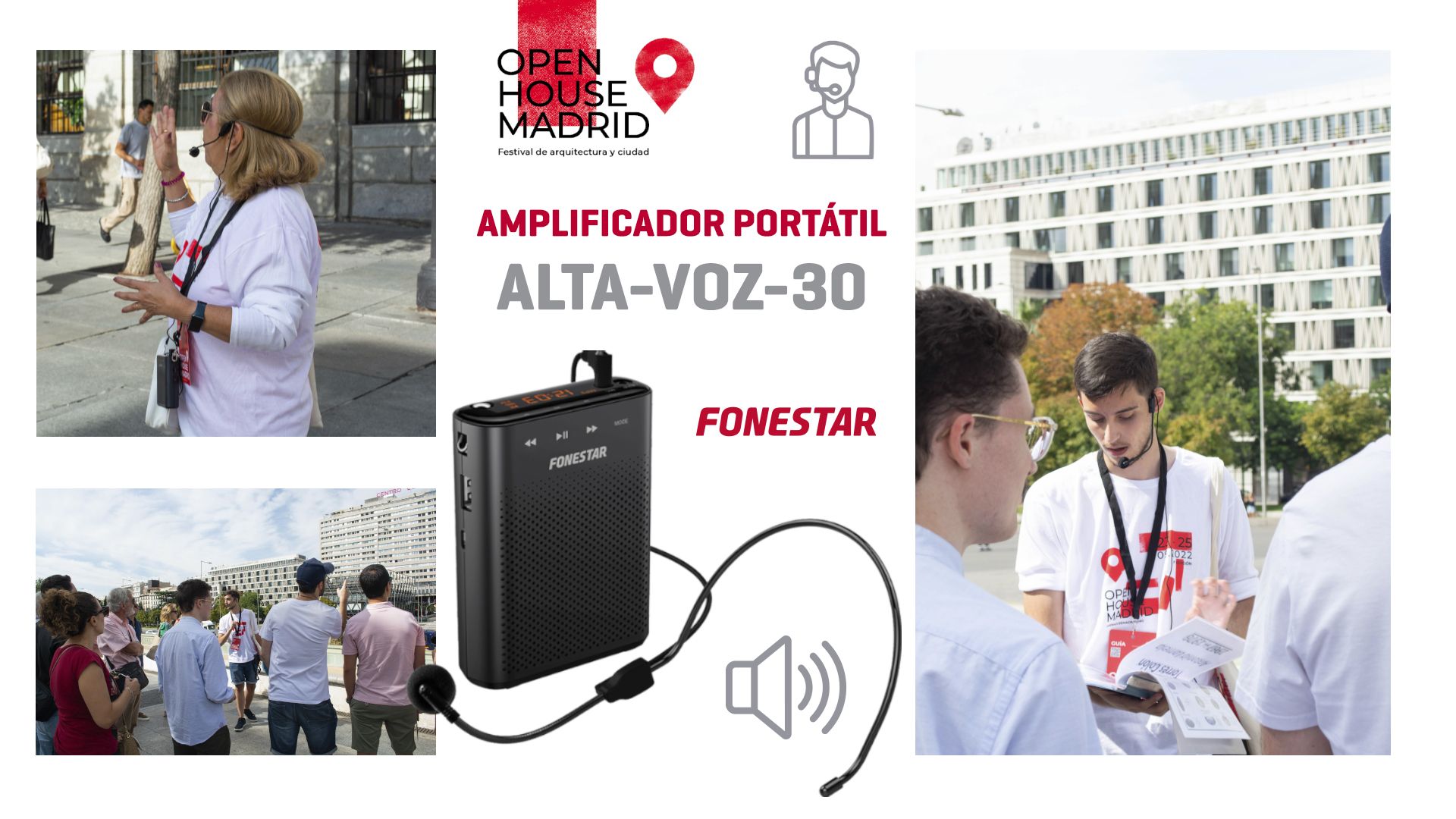 Our portable amplifier ALTA-VOZ-30 protagonist at Open House Madrid
