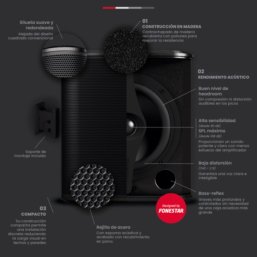 Fonestar-call-out-lignum-4-6 SERIE LIGNUM - Altavoz de alta potencia